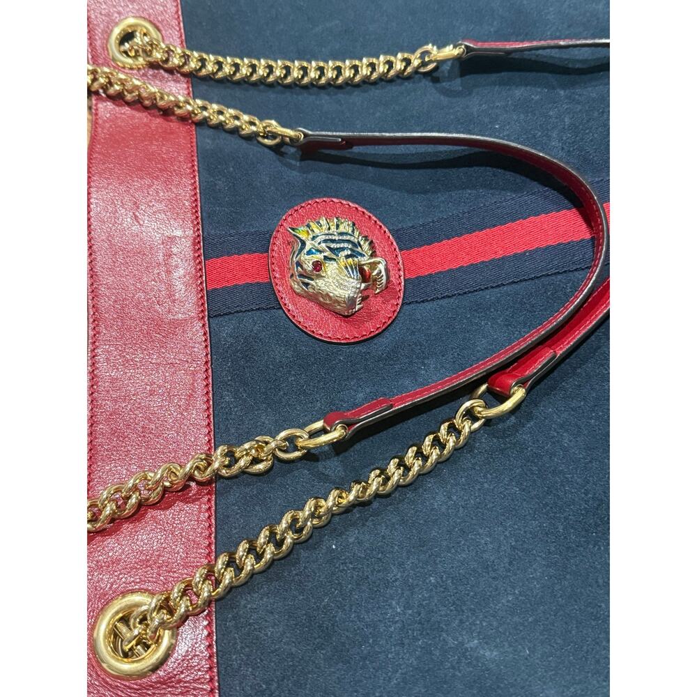 Gucci Maxi Rajah Tote Bag Suede & Leather – Tiger Head Embellished – Blue/Navy - Picture 12 of 12